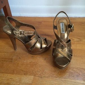 Gold Snakeskin Steve Madden Heels