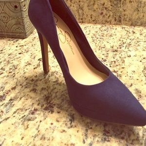 Jessica Simpson blue Suede heel -heel is 4 inches