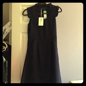 NWT Navy Blue Cotton work dress