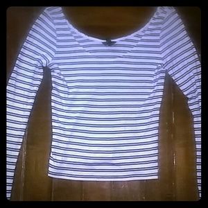 White and black striped shirt