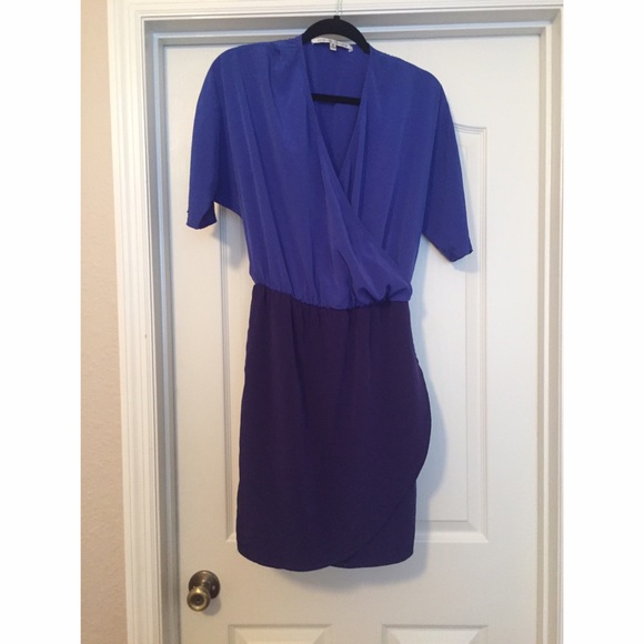 BLUE AND PURPLE CLASSY DRESS
