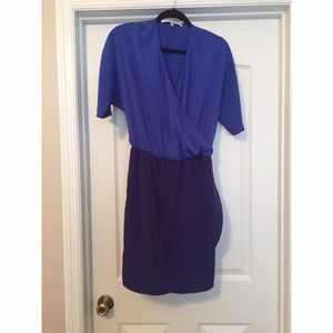 BLUE AND PURPLE CLASSY DRESS