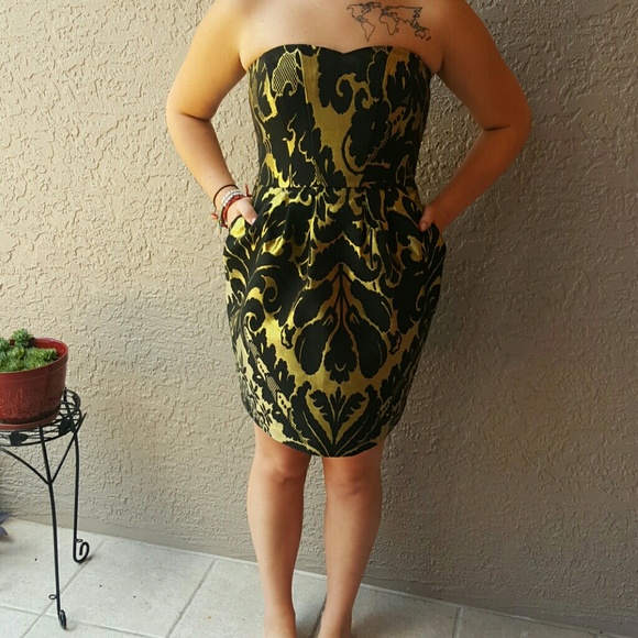 Strapless party, semi formal dress