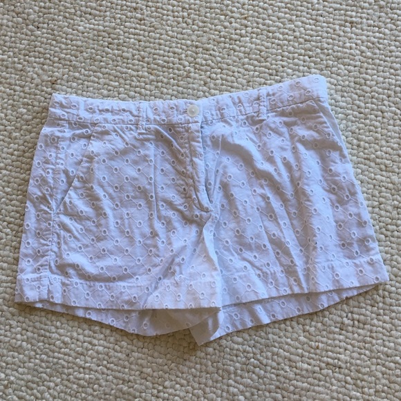 Embroidered cotton shorts