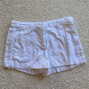 Embroidered cotton shorts
