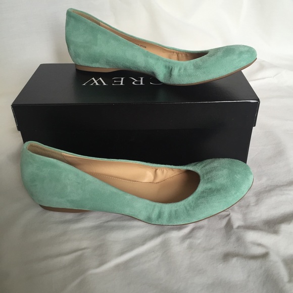JCREW Suede Cece Aqua Ballet Flats sz 9