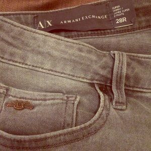 Armani Exchange Grey Faded Jeans