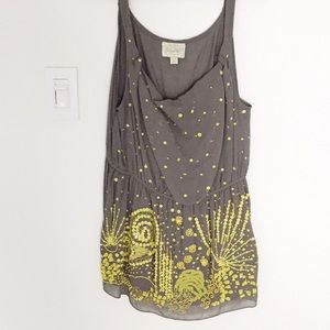 Yellow & Slate Sequined blouse