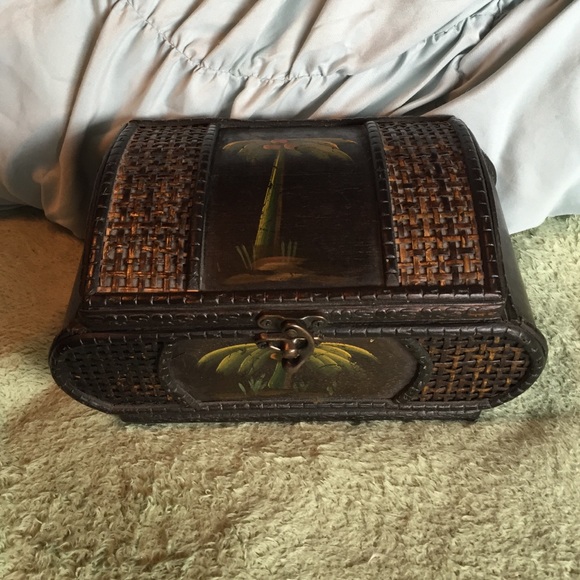 Palm Tree wooden box