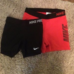 2 pair of Nike Pro Shorts