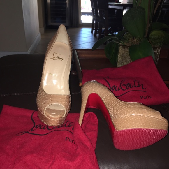 Python Christian louboutins size 38