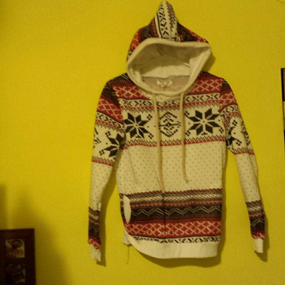 Hooded holiday sweater