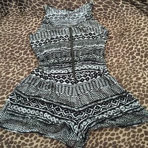 Black and white romper