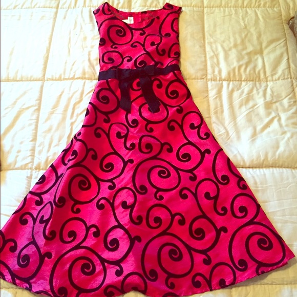 Beautiful red and black girls dress with jacket