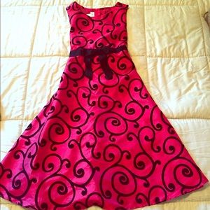 Beautiful red and black girls dress with jacket