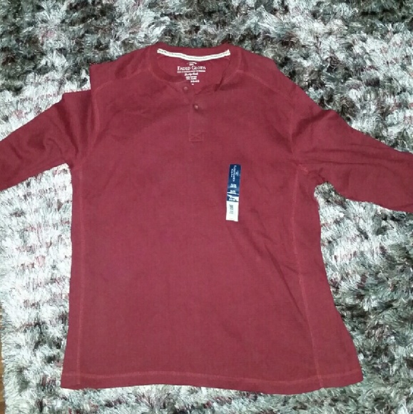 faded glory men's henley tee