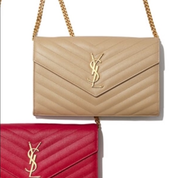 Saint Laurent Handbags - Saint Laurent Matelasse leather chain wallet