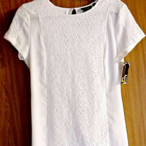 White Apt 9 lace panel dress