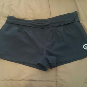 Roxy fold over black shorts