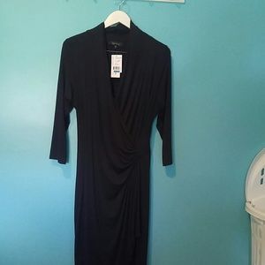 Navy wrap dress