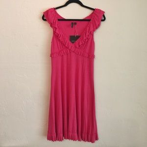 Donating!Cynthia Rowley pink flutter ruffled dress