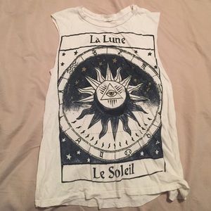 La lune le sole ol urban outfitters graphic tank