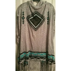 Sleeveless Aztec kimono