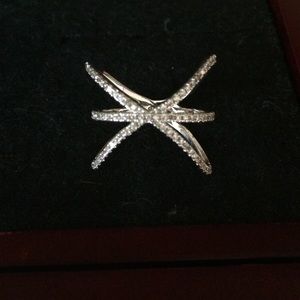 .925 silver cross ring