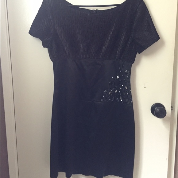 Black party dress with beading