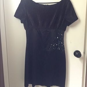 Black party dress with beading