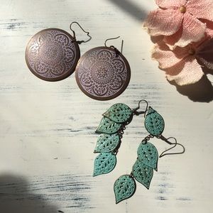 Antiqued Brass Earrings