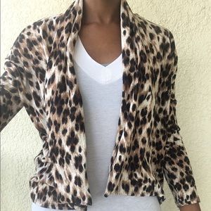 Cheetah print cardigan