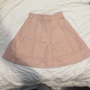 PETAL PINK LEATHER SKIRT FROM BEBE