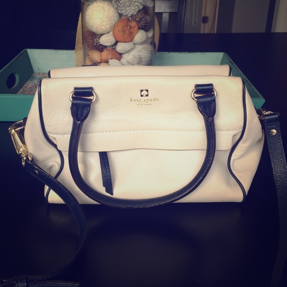 Cream and Navy Kate Spade Cross Body