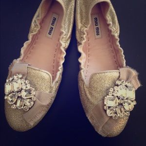 New, unworn, MiuMiu Flat shoes.