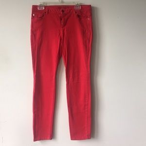 Size 10 Michael Kors red skinny jeans