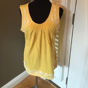 CHARTER CLUB MISSY SZ L EMBROIDERED TANK TOP