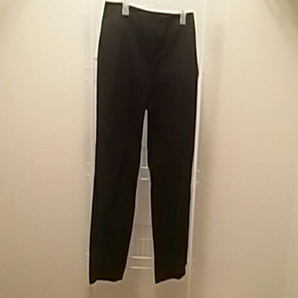 Black flat front pants