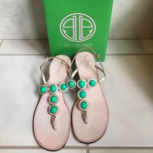 Lilly Pulitzer 'Set in Stone Wedge' in Jade Green