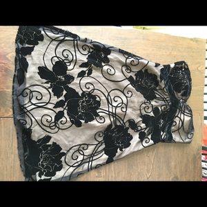 White | Black Cocktail Dress