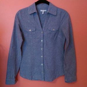 Snazzy button down, collared, long sleeve shirt