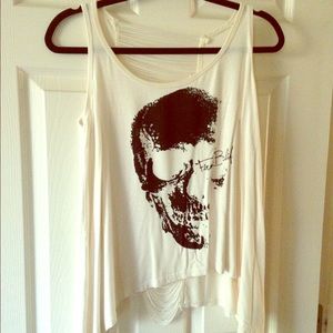 Goddess Tops - •Edgy White Flowy Blouse• Goddess Tops - •Edgy White Flowy Blouse•