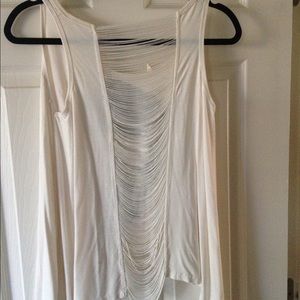 Goddess Tops - •Edgy White Flowy Blouse• Goddess Tops - •Edgy White Flowy Blouse•