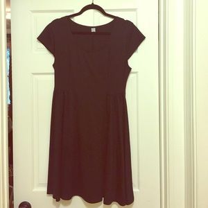 Cap sleeved little black dress