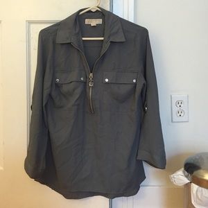 Long sleeve olive/grey Micheal Kors shirt