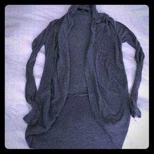 Gray F21 open cardigan small