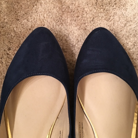 Navy blue flats - Picture 2 of 2