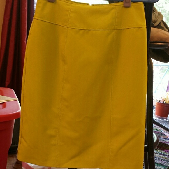 Chartreuse Pencil Skirt