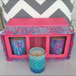 Lilly Pulitzer candle set, Juicy