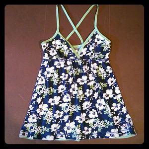 Beachy spaghetti strap flower top